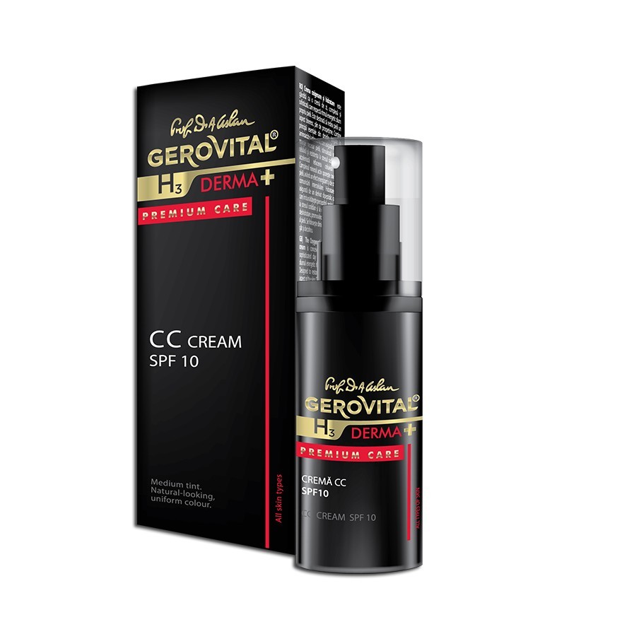 Crema CC SPF 10 Gerovital H3 Derma+ Premium Care (Concentratie: Crema, Gramaj: 30 ml)
