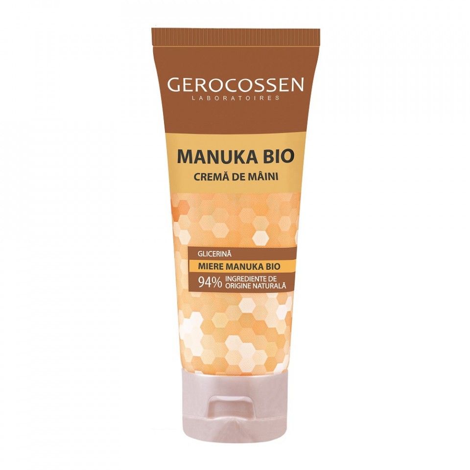 Crema de maini cu miere Manuka Bio, 75 ml, Gerocossen