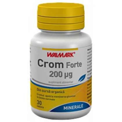 Crom Forte 200 mcg Walmark 30 tablete (Concentratie: 200 mcg)