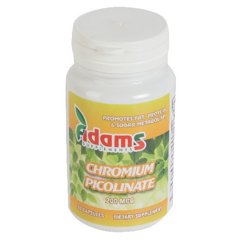 Crom Picolinat 200 mcg Adams Vision capsule (Ambalaj: 30 capsule, Concentratie: 200 mcg)