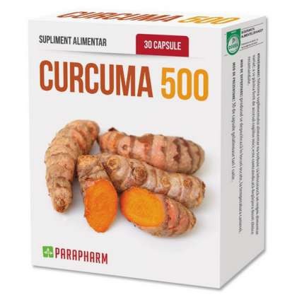 Curcuma 500 mg Parapharm 30 capsule (Concentratie: 500 mg)