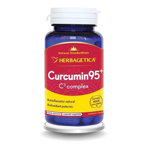 Curcumin 95+ C3 Complex Herbagetica (Ambalaj: 10 capsule)