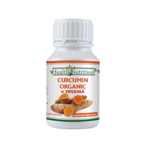 Curcumin Organic + Piperină Health Nutrition (Gramaj: 120 capsule)