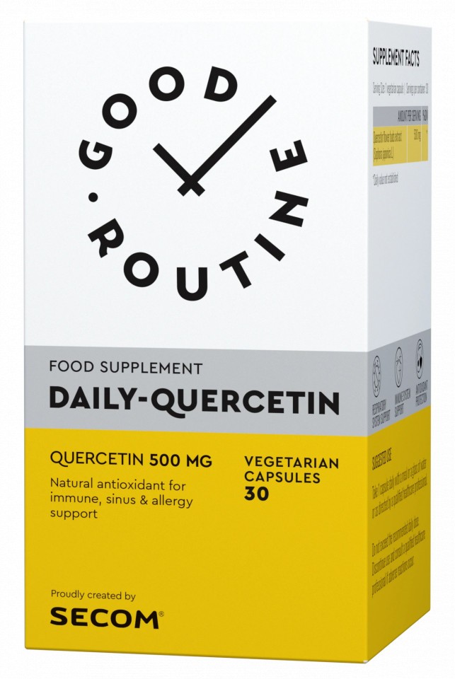 Daily Quercetin 500 mg Good Routine, 30 capsule, Secom (Cantitate: 30 tablete)