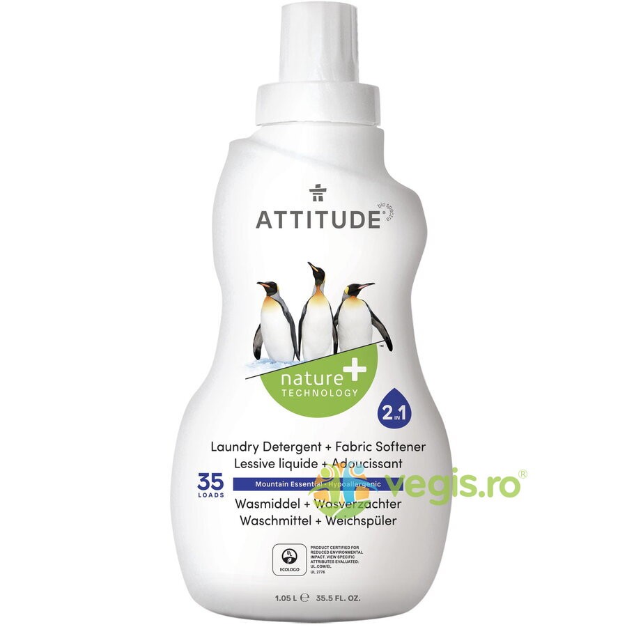 Detergent si Balsam de Rufe Concentrat 2 in 1 cu Esenta Montana 1.05L
