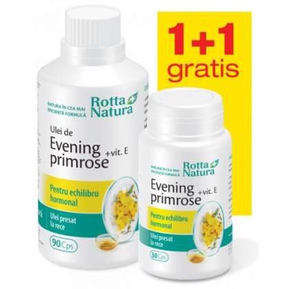 Evening Primrose Rotta Natura capsule (Concentratie: 510 mg, Ambalaj: 90 + 30 capsule)