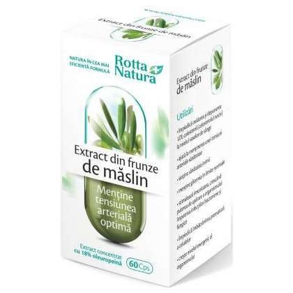 Extract din frunze de maslin Rotta Natura 60 capsule (Concentratie: 500 mg)