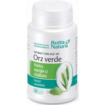 Extract din suc de orz verde Rotta Natura capsule (Concentratie: 300 mg)