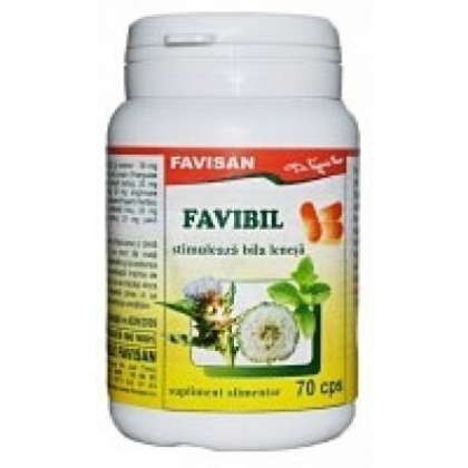 Favibil, 70 capsule, Favisan (Concentratie: 200 mg)