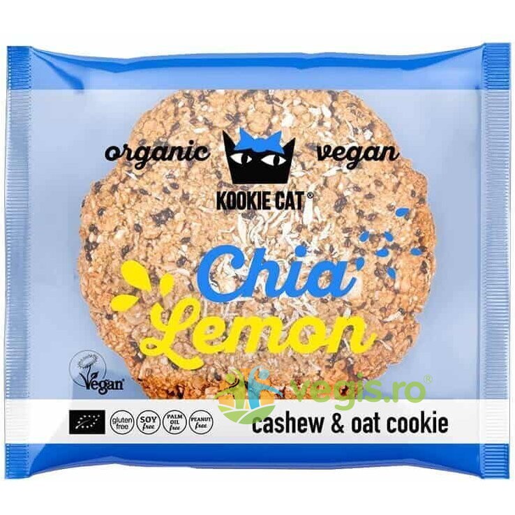 Fursec (Cookie) cu Chia si Lamaie fara Gluten Ecologic/Bio 50g