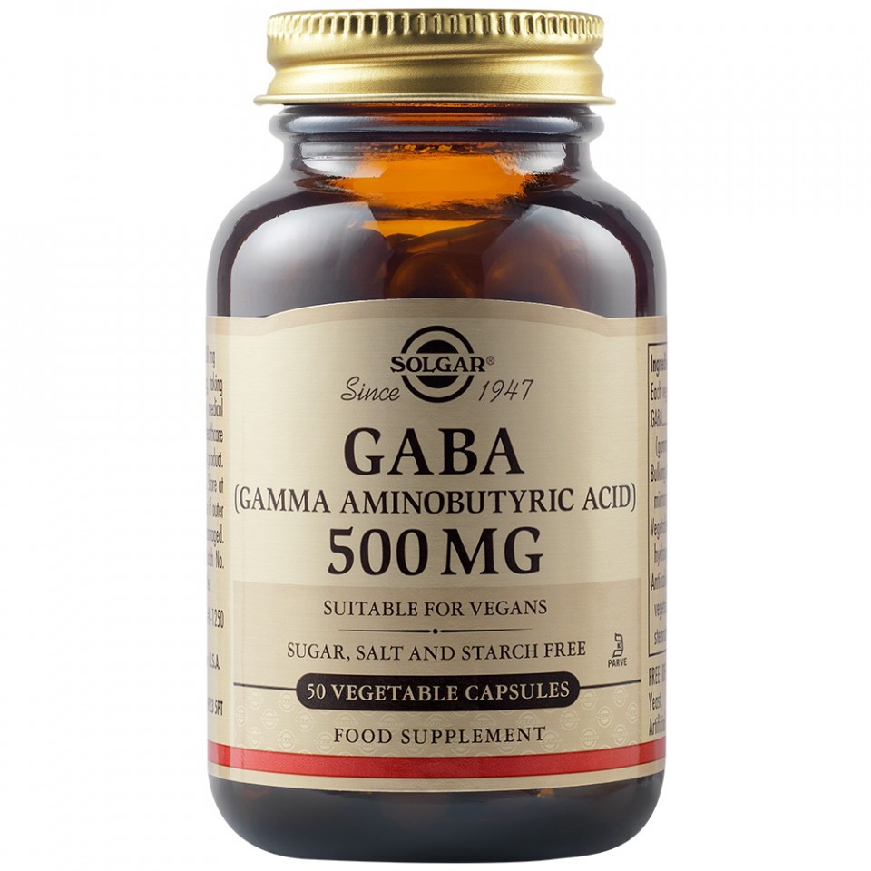 Gaba 500 mg, 50 capsule, Solgar (Gramaj: 50 Capsule)
