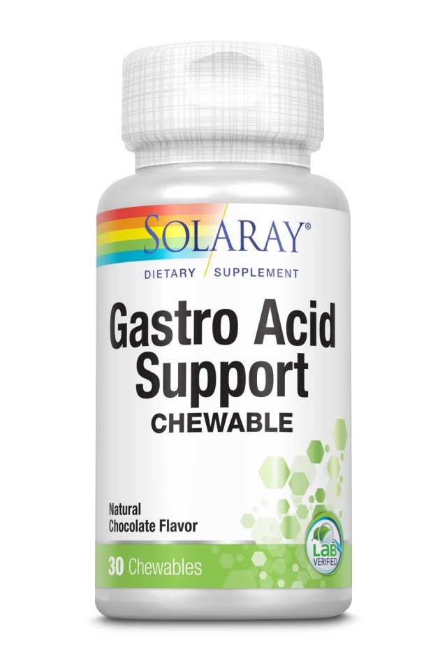 Gastro Acid Support (aroma ciocolata), 30 tablete masticabile, Secom (Ambalaj: 30 capsule)