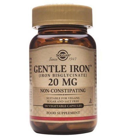 Gentle Iron (Fier) Solgar 90 capsule (TIP PRODUS: Suplimente alimentare, Concentratie: 20 mg)
