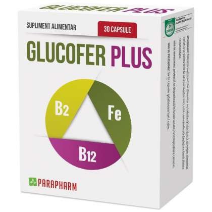 Glucofer Plus Parapharm 30 capsule (TIP PRODUS: Suplimente alimentare, Concentratie: 130 mg)