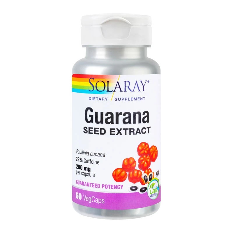 Guarana SECOM Solaray 60 capsule (Concentratie: 300 mg)