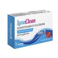 Laxaclean supozitoare cu glicerina pentru adulti 2000 mg 10buc VIVA PHARMA
