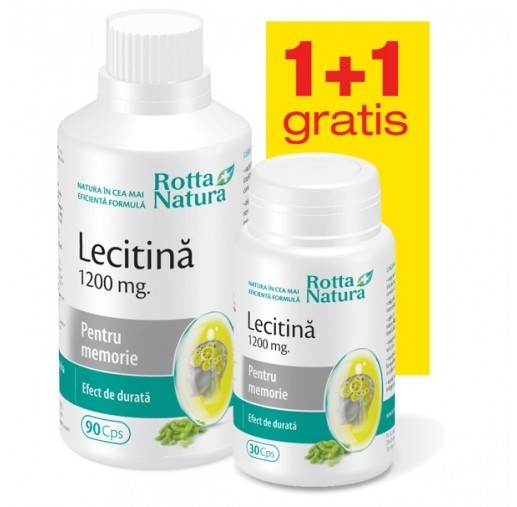 Lecitina 1200 mg Rotta Natura (Concentratie: 30 capsule)