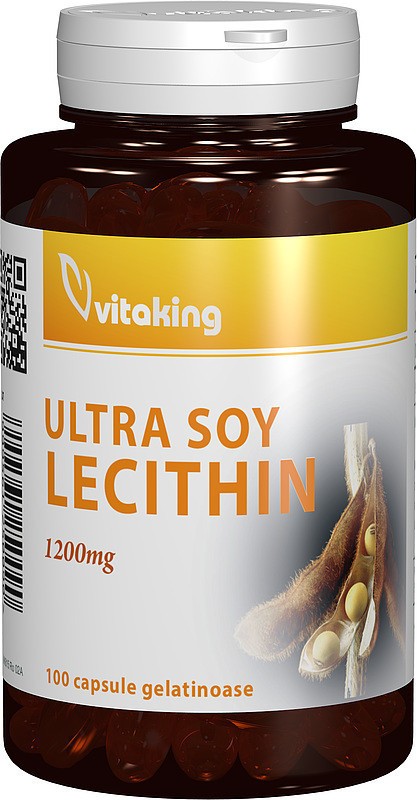 Lecitina din soia 1200 mg Vitaking 100 capsule (Concentratie: 1200 mg)