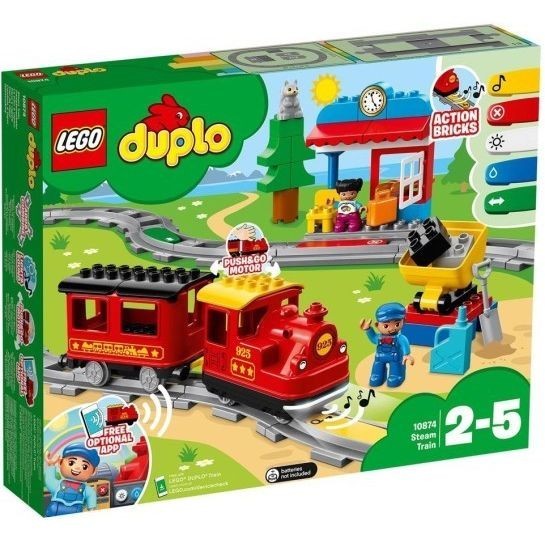 LEGO DUPLO Tren cu aburi, 10874, 2-5 ani