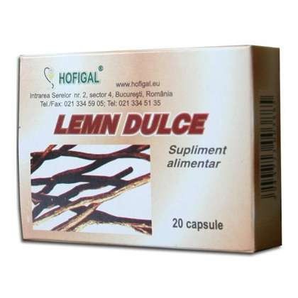 Lemn dulce 400 mg Hofigal 20 comprimate (Concentratie: 400 mg)