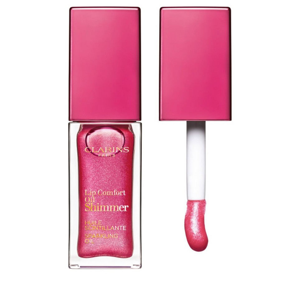 Luciu de buze Clarins Lip Comfort Oil Shimmer, 7 ml (CULOARE: 05 Pretty In Pink )
