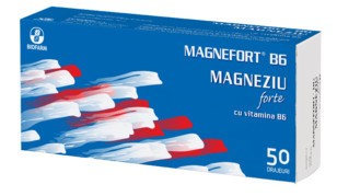 MagneFort cu vitamina B6 Biofarm 50 drajeuri (Concentratie: 471.4 mg)