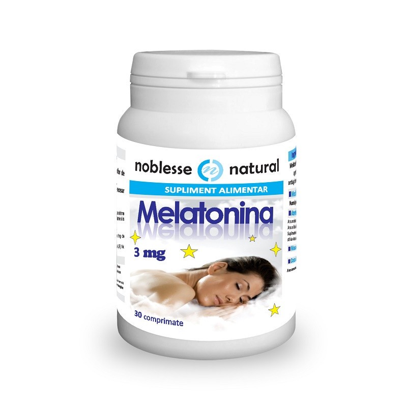 Melatonina 3 mg Noblesse Natural 30 capsule (Concentratie: 30 comprimate)