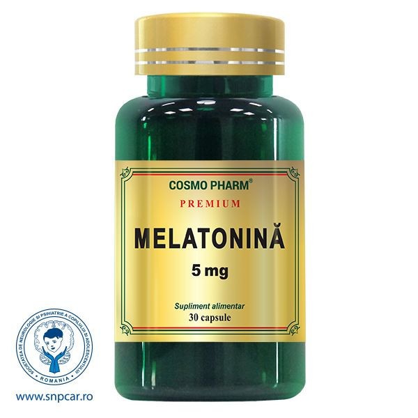 Melatonina 5 mg Cosmopharm Premium 30 capsule (Concentratie: 5 mg)