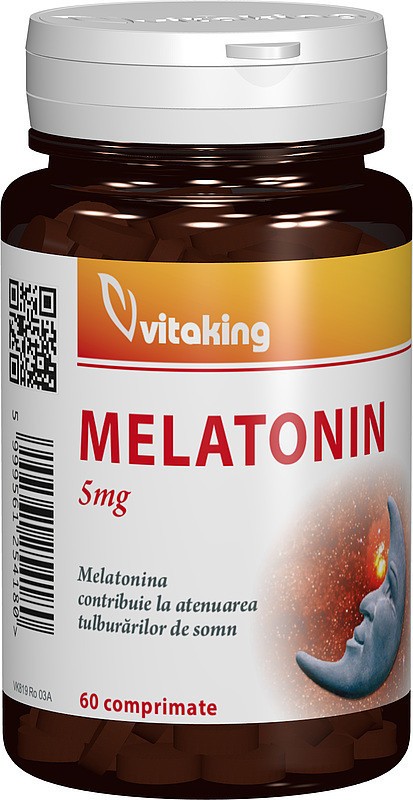 Melatonina 5 mg Vitaking 60 tablete (Concentratie: 5 mg)