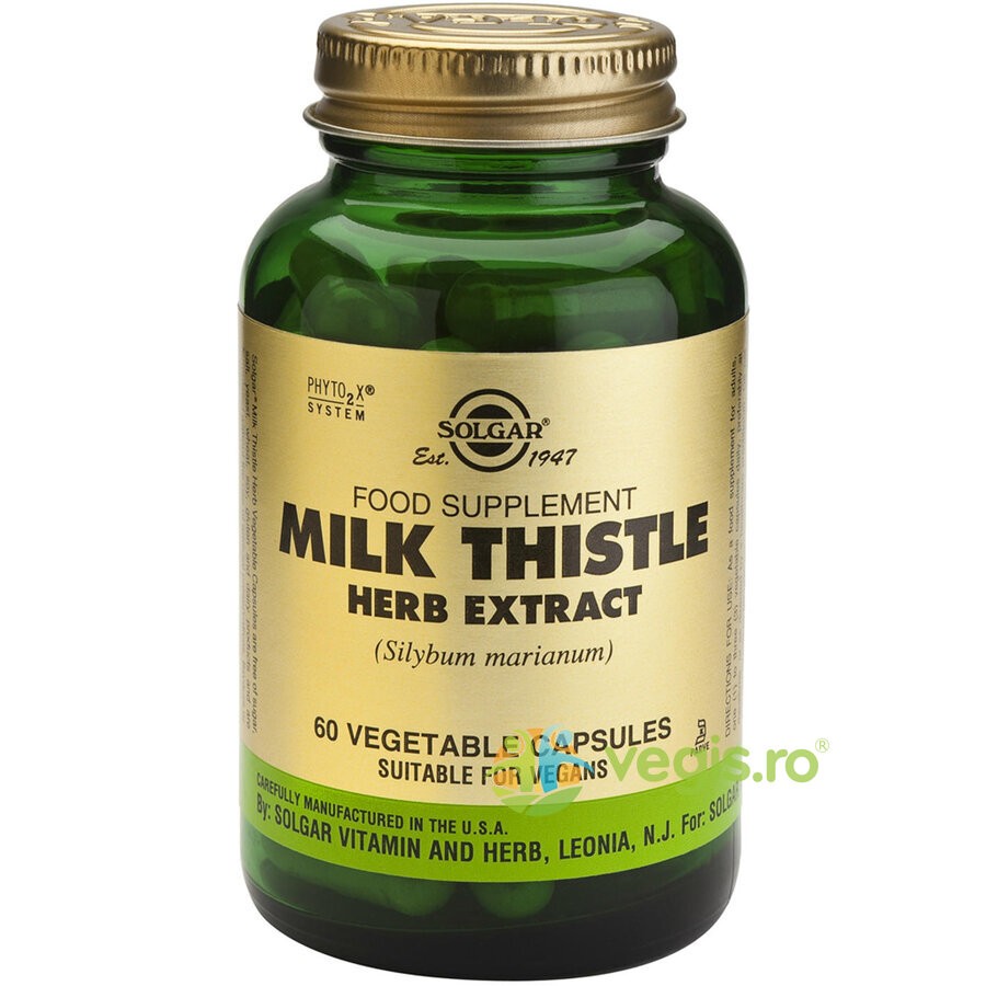 Milk Thistle Herb Extract 60cps (Extract din planta de Silimarina)