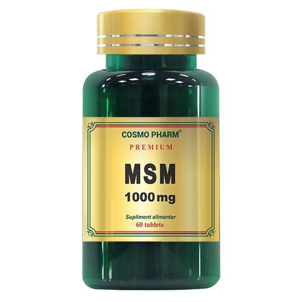 MSM 1000 mg Cosmopharm Premium (Ambalaj: 30 tablete, Concentratie: 1000 mg)
