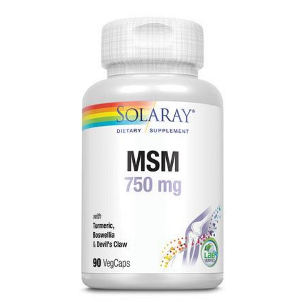 MSM 750 mg Solaray, 90 capsule vegetale, Secom (Concentratie: 750 mg)