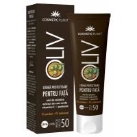 Oliv-crema protectoare pentru fata spf 50 cu ulei de masline,extract de ceai verde,vit.e,pantenol 50ml COSMETIC PLANT