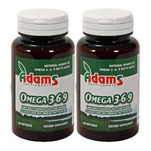 Omega 3-6-9 Ulei din Seminte de In Adams Vision capsule (Ambalaj: 30 capsule, Concentratie: 1000 mg)