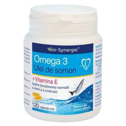 Omega 3 ulei de somon 1000 mg + vitamina E, Bio-Synergie (Ambalaj: 30 capsule, Concentratie: 1000 mg)