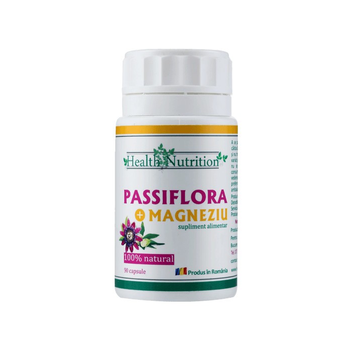 Passiflora cu Magneziu Health Nutrition (Cantitate: 60 capsule)