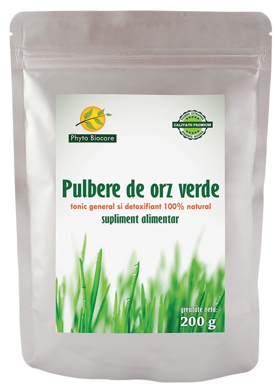 Pulbere de orz verde, 200 g, Phyto Biocare