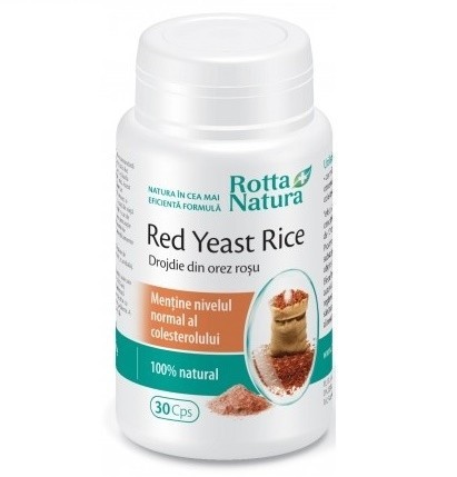 Red Yeast Rice (Drojdie de Orez Rosu) Rotta Natura (Concentratie: 90 capsule)