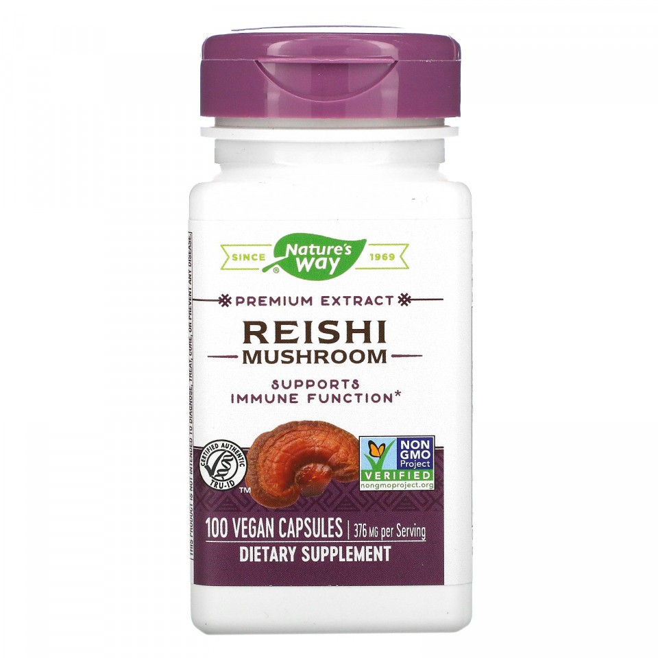 Reishi SECOM Natures Way 100 capsule (Concentratie: 188 mg)