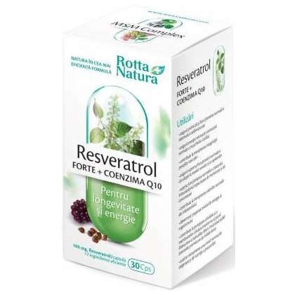 Resveratrol Forte plus Coenzima Q10 Rotta Natura 30 capsule (Concentratie: 263.2 mg)