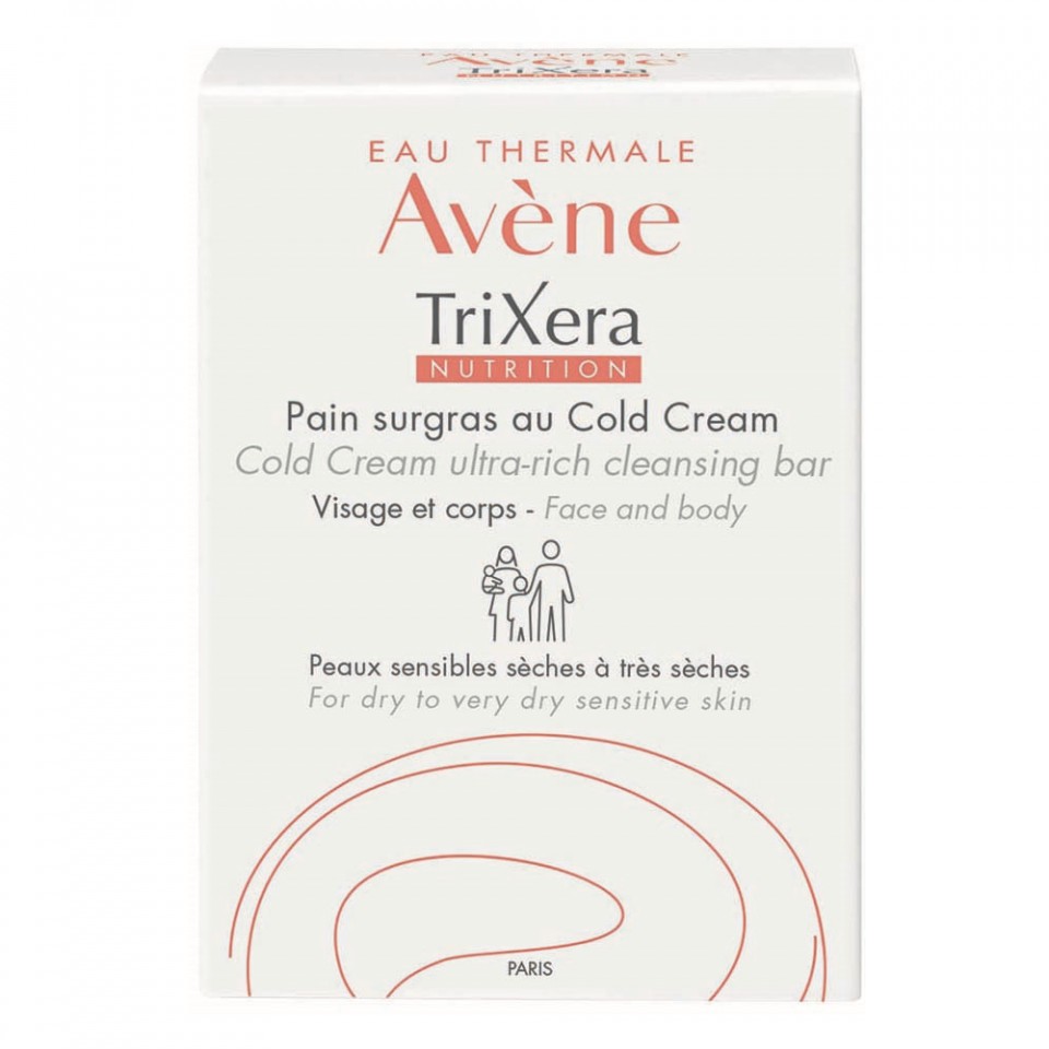 Sapun hidratant pentru piele sensibila si uscata Trixera Nutrition, Avene