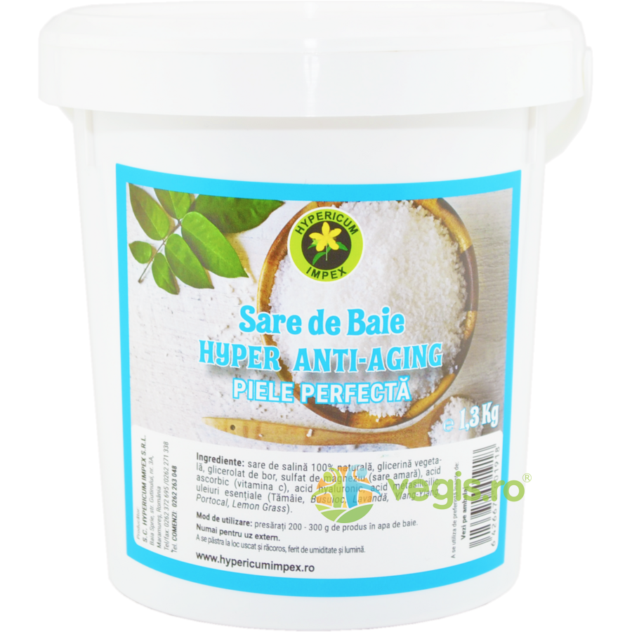 Sare de Baie Hyper Anti-Aging cu Uleiuri Esentiale 1.3kg