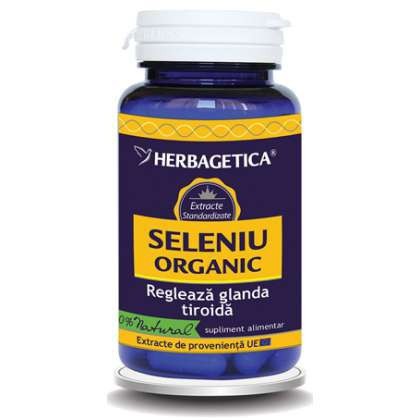 Seleniu Organic Herbagetica capsule (Ambalaj: 120 capsule, TIP PRODUS: Suplimente alimentare, Concentratie: 100 mcg)