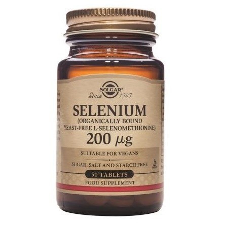 Selenium 200 mcg Solgar 50 tablete (TIP PRODUS: Suplimente alimentare, Concentratie: 200 mcg)