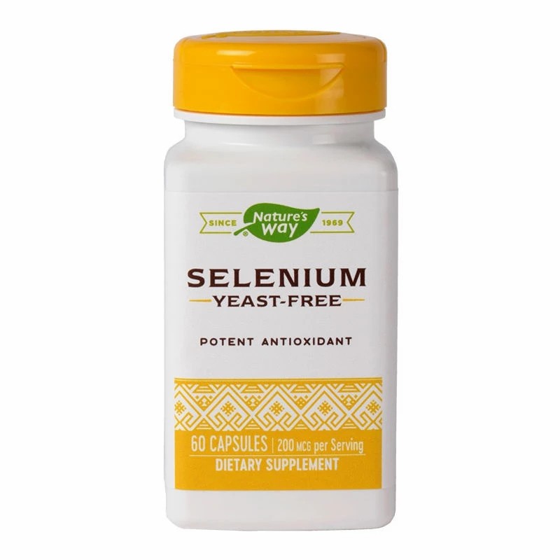 Selenium SECOM Natures Way 60 capsule (Ambalaj: 60 capsule, TIP PRODUS: Suplimente alimentare, Concentratie: 200 mcg)