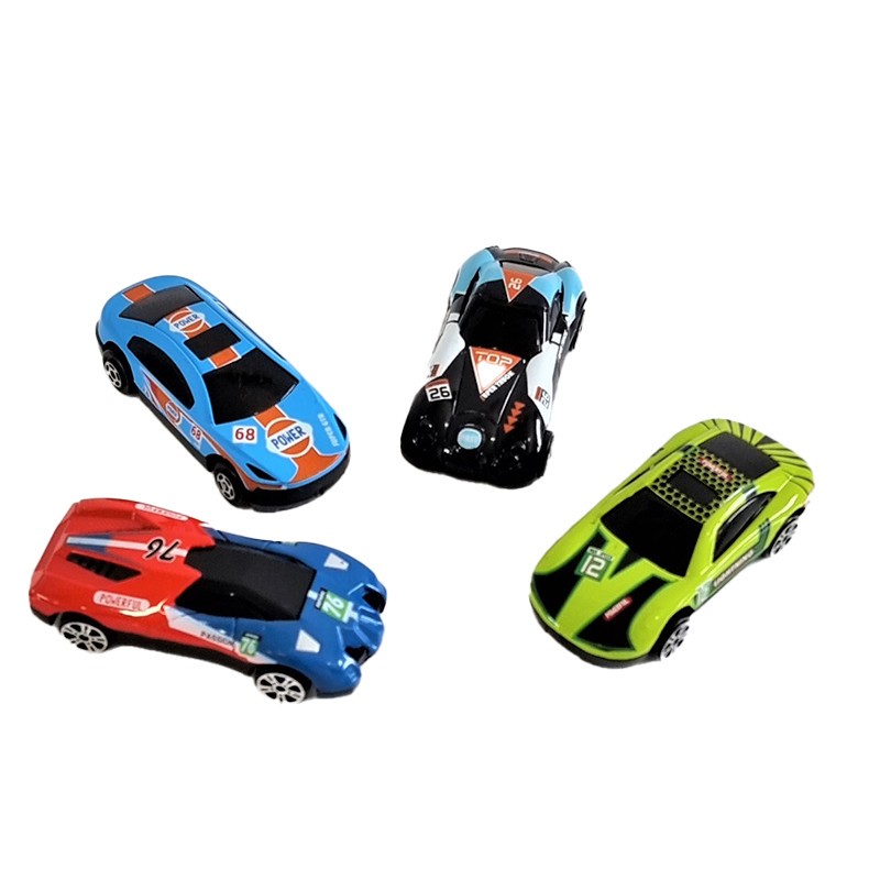 Set 4 masinute de raliu - Mini Supercars (CULOARE: Multicolor)