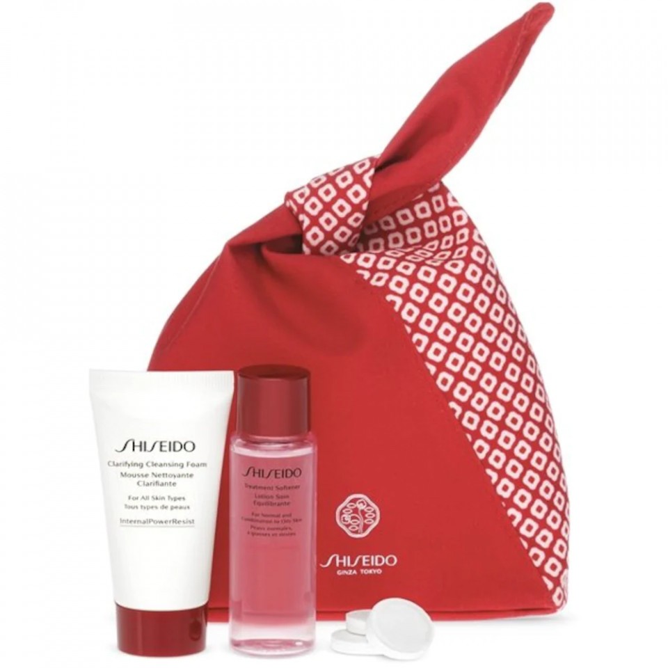 Set ingrijire Shiseido, Mini Cleanse & Balance Travel Kit, 60 ml (Concentratie: Set pentru ingrijirea tenului)