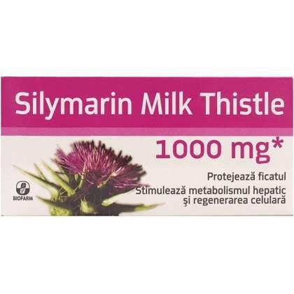 Silimarin Milk Thistle 1000 mg Biofarm 30 capsule (Concentratie: 250 mg)