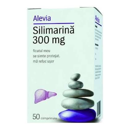 Silimarina 300 mg Alevia 50 comprimate (Concentratie: 300 mg)