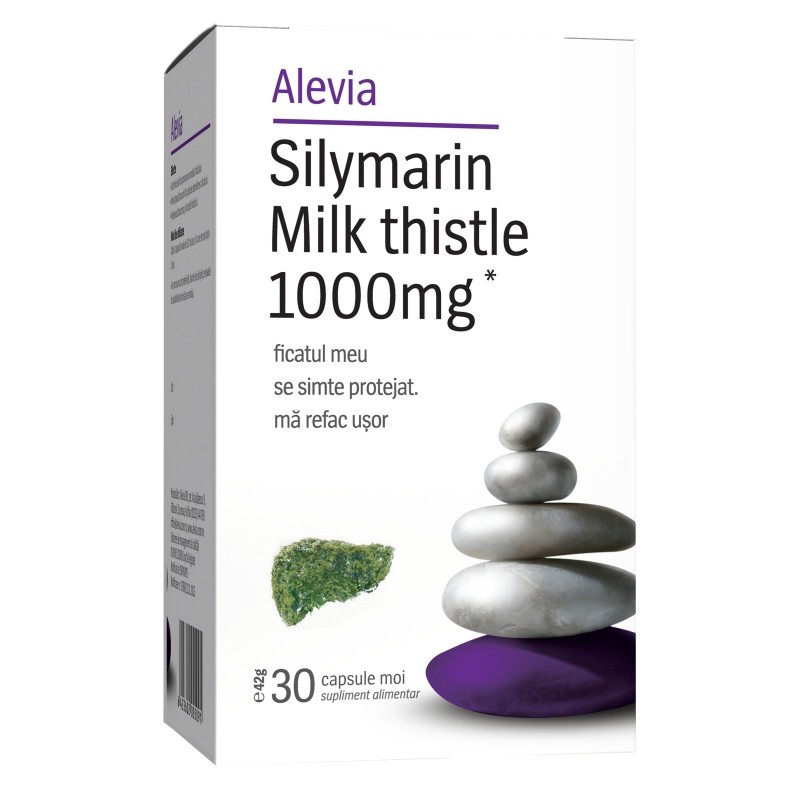 Silymarin Milk thistle 1000 mg Alevia (Concentratie: 30 comprimate)